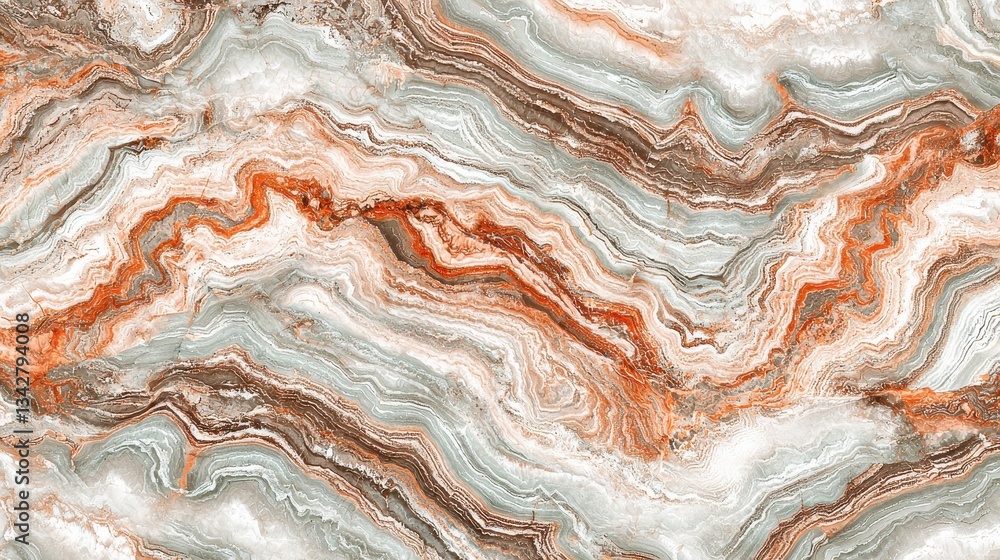 Poster abstract marble texture in earth tones with fluid patterns and swirls