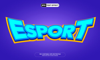 3D Text Effect Esport Editable Graphic Designer