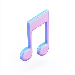 A 3d musical note icon 