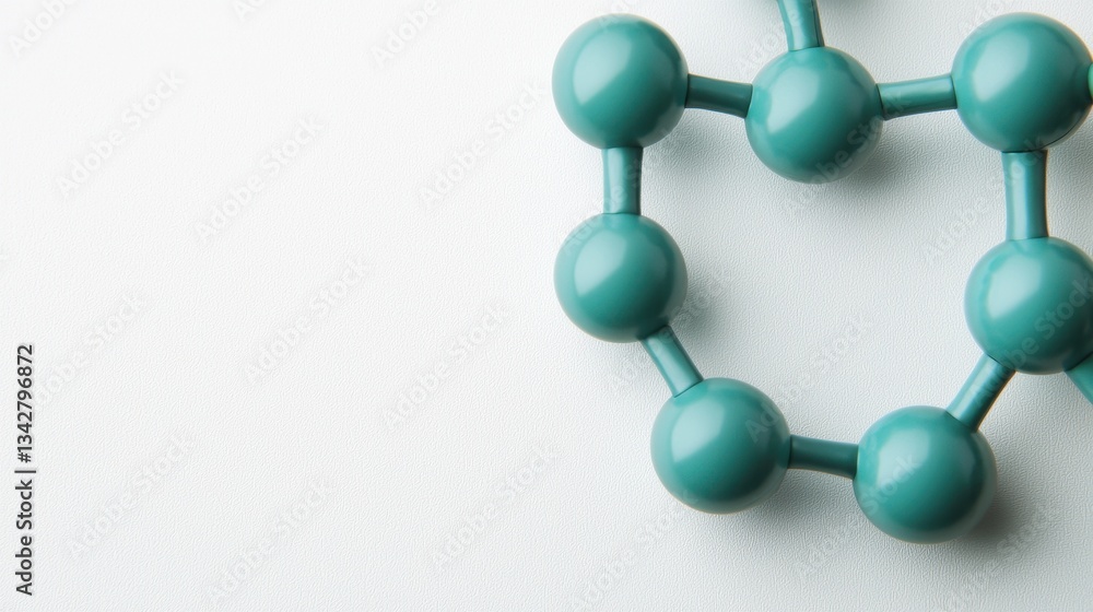 Aufkleber abstract molecular structure displayed on a light background