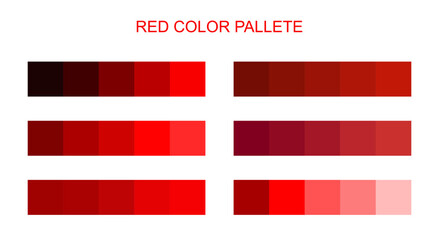 Red Color Pallete Vector shades 