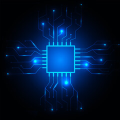 Geometric background and high tech circuit board connection system