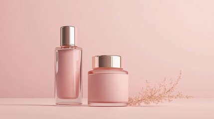  Realistic Mockup of Blank Cosmetic Bottle and Jar for Beauty and Skin Care Packaging Design