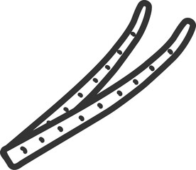 ゴボウのアイコン（線画）のイラスト