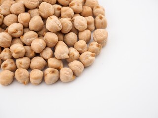 신선한 유기농 콩, 병아리콩