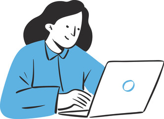 Hand Draw Vector of Office Illustration