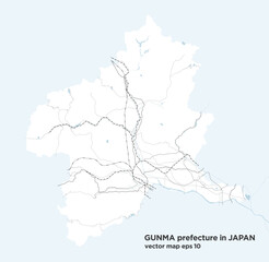 日本の群馬県のシンプルなロードマップ