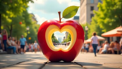 A beautiful dream tale in an apple