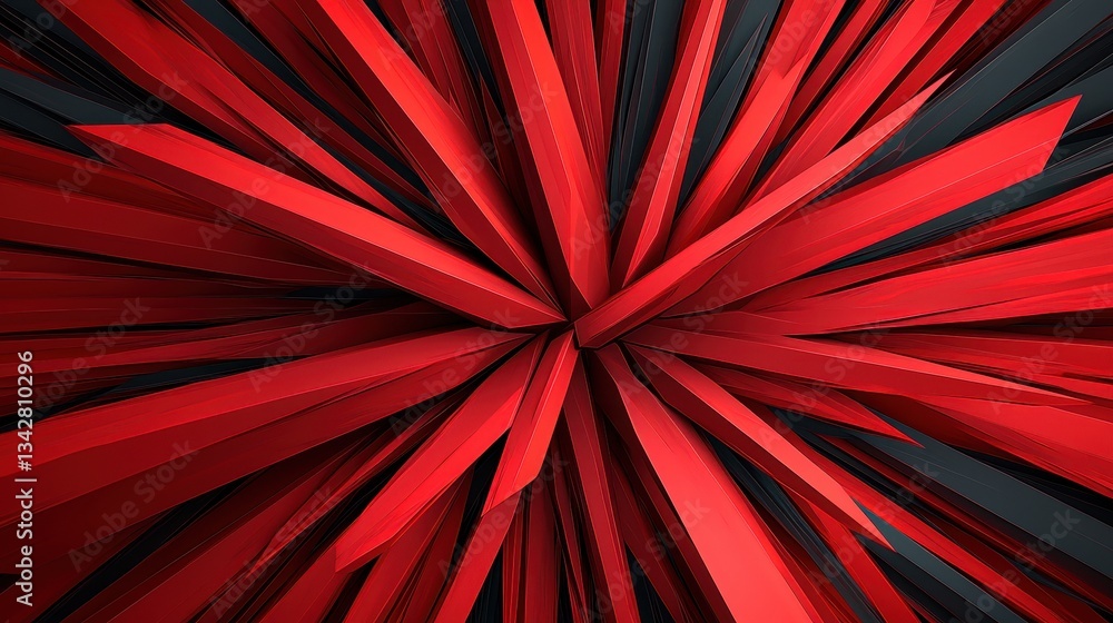 Poster dynamic red triangles abstract background with sharp edges