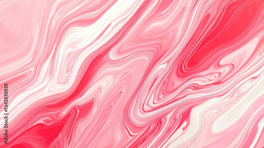 Poster swirling soft pink and white abstract pattern on canvas surface