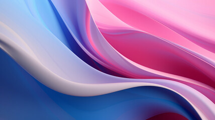 Fototapeta premium Abstract fluid wave background in soft pink and blue hues with smooth flowing curves
