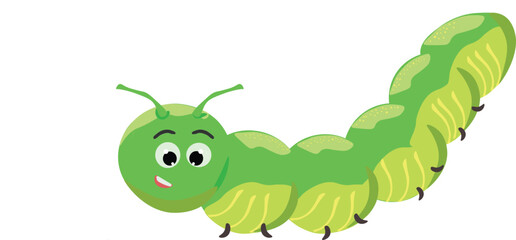 Caterpillar Vector Illustration – Cute and Detailed Worm Design for Nature, Insect, and Kids’ Graphics