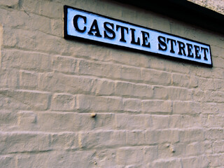 Obraz premium Castle Street sign in Cambridge, United Kingdom