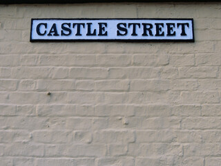 Obraz premium Castle Street sign in Cambridge, United Kingdom