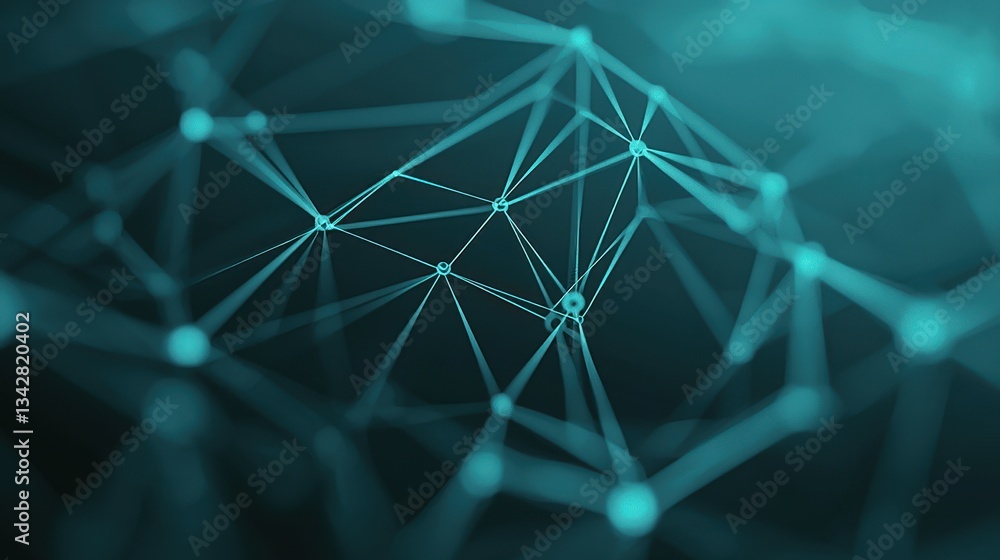 Aufkleber abstract network connection in teal and black for technology background
