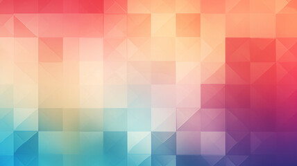 Obraz premium Abstract geometric background with a gradient of pastel colors in pink, orange, and blue tones