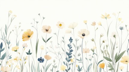 Hand-Painted Watercolor Seamless Floral Pattern Background Design