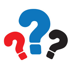 Question marks Icon. Bubble question icon. Question mark symbol on isolated white background. Variety Question or ask mark. Eps 10