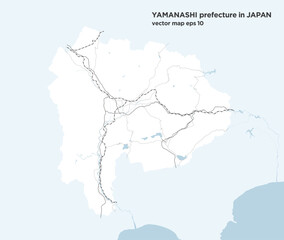 日本の山梨県のシンプルなロードマップ