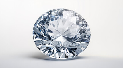 A fluffy smoke-gray Persian cat with mesmerizing ice-blue eyes, elegantly posed against a solid white background. Its fur appears plush and soft, flowing with natural movement