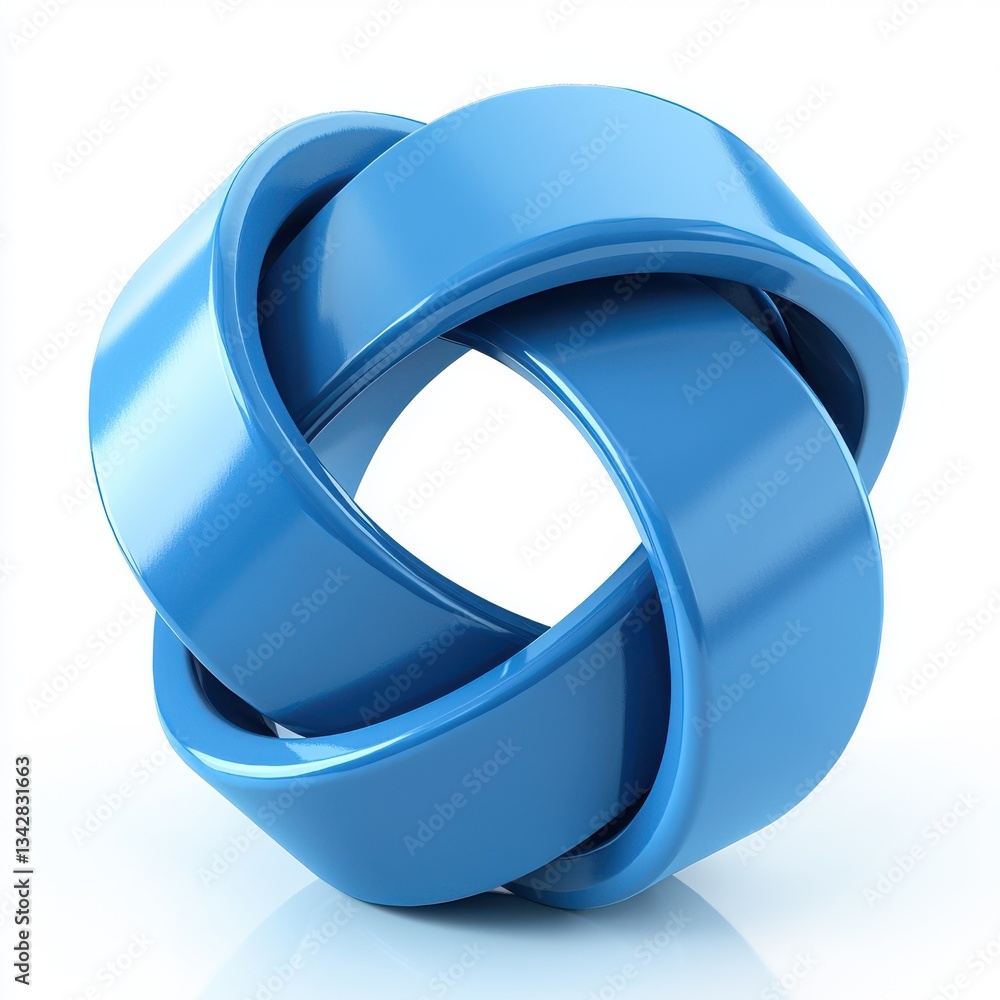 Poster abstract blue geometric shape with smooth curves and modern design suitable for backgrounds and crea