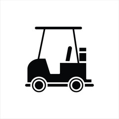Flat Icon Golf Cart Land Transportation