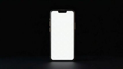 Luxury smartphone mockup isolated white blank empty screen mock up dark background