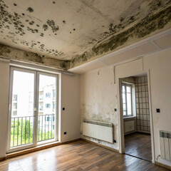 Apartment owners beware: Large mildew stains can deteriorate indoor air quality.condition, inspection, professional, property, management