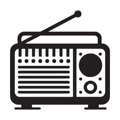 Vintage Radio Vector Illustration Classic Audio Device Retro Technology Media