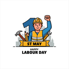 Happy Labour Day Illustration