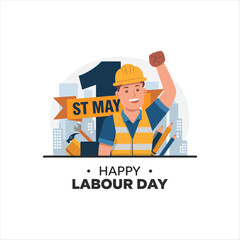 Happy Labour Day Illustration