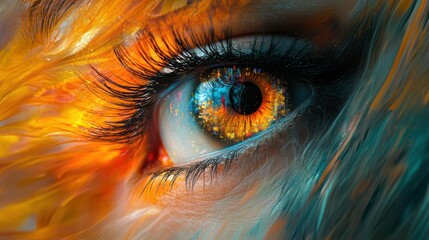 A digital eye, a window into the unseen world, its irises swirling with the colors of data and the pupil dilated with the intensity of observation. © Chandlerlikes