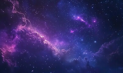 Obraz premium Deep space nebulae swirling in cosmic night