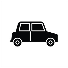 Flat Icon Classic yellow Car Land Transportation