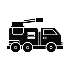 Flat Icon Firetruck Emergency Fire Engine Land Transportation