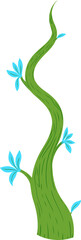 Whimsical Green vine illustration with leaves