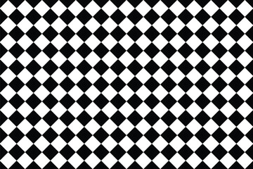 Seamless harlequin pattern-black and white. line diagonal diamond seamless pattern. horizontal black halftone of diamond shape design for pattern and background. Seamless harlequin pattern with black.