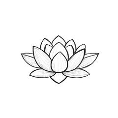 beautiful lotus flower design with intricate details and symmetry