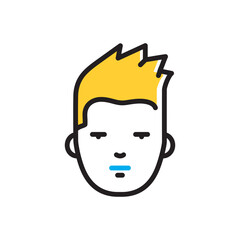 Multi color icon for face