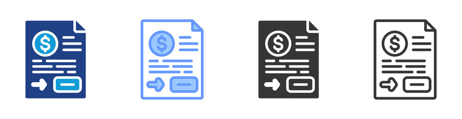 Bottom Line icon set multiple style collection
