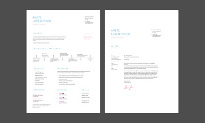 Creative CV resume templates, multipurpose resume design, a4 resume