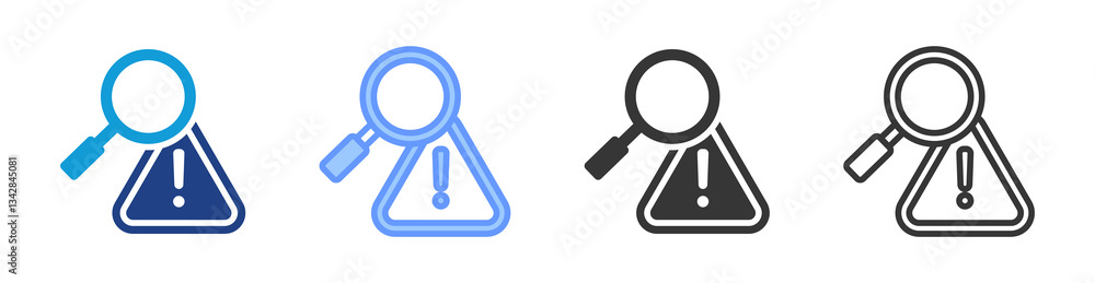 Aufkleber Problem Identification icon set multiple style collection