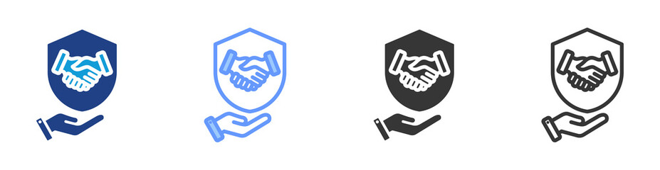 Integrity icon set multiple style collection