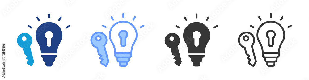Poster Problem Resolution icon set multiple style collection