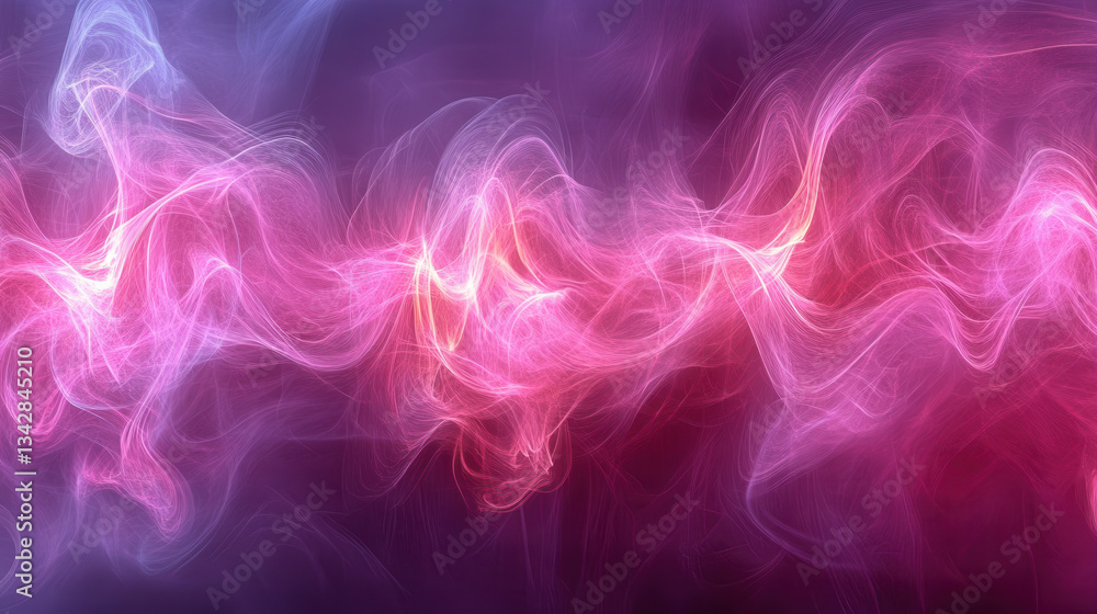 Poster vibrant magenta energy fields create mesmerizing pattern of flowing colors