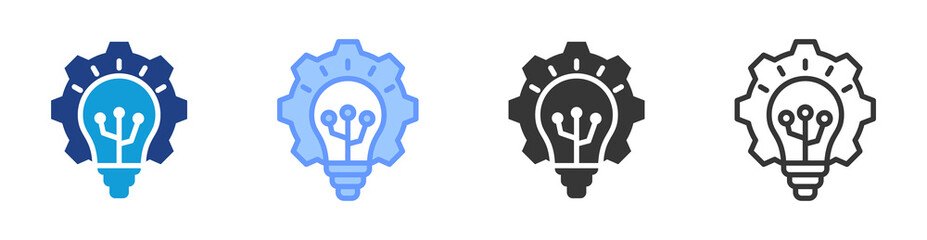 Innovation icon set multiple style collection