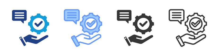 Fototapeta premium Responsibility icon set multiple style collection