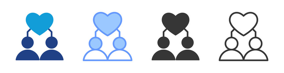 Empathy icon set multiple style collection
