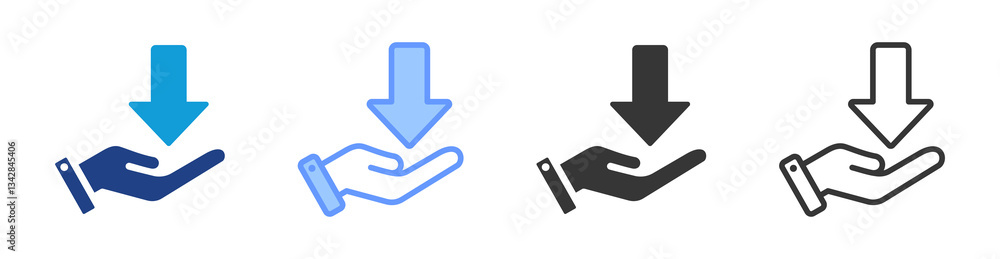 Poster Need icon set multiple style collection