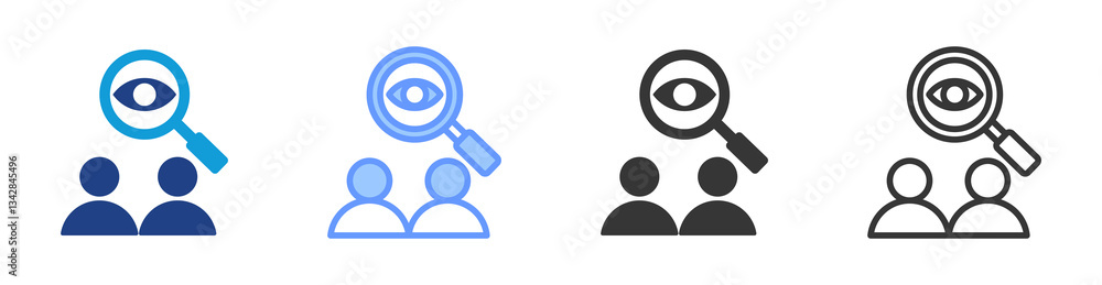 Poster Survey icon set multiple style collection
